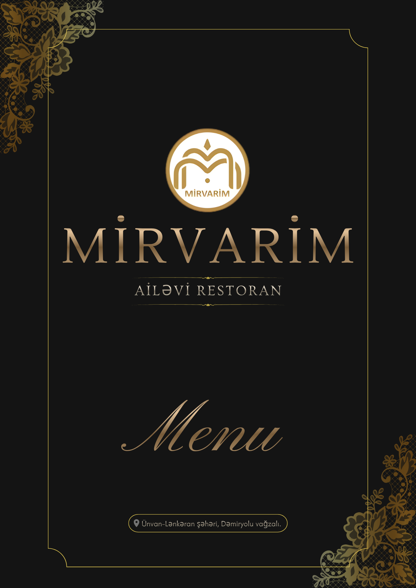 Mirvarim Ailəvi Restoran Menu